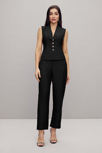 Blusa Alfaiataria Lisa Com Gola Xale