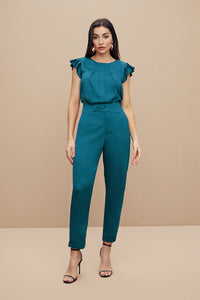 Blusa Reta Lisa Acetinada Com Pregas