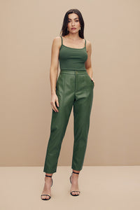 Blusa Ajustada Lisa Com Alças