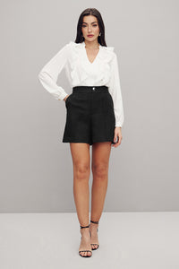 Short Alfaiataria Liso Com Bolsos Faca