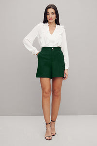 Short Alfaiataria Liso Com Bolsos Faca