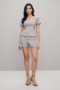 Blusa Ombro A Ombro Lisa Com Transpasse