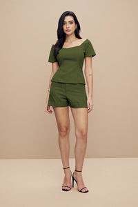 Blusa Ombro A Ombro Lisa Com Transpasse