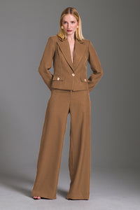 Blazer Spencer Liso Com Lapelas