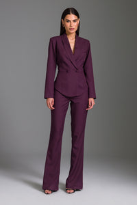 Blazer Estruturado Liso Com Recortes