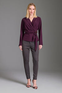 Blusa Decote V Lisa Com Amarração