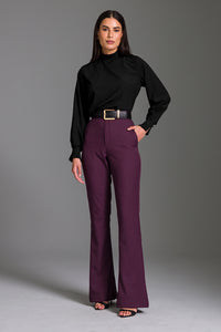 Blusa Lisa Com Babados Plissados