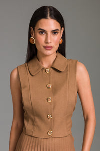 Blusa Alfaiataria Lisa Com Gola