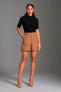 Blusa Ajustada Com Gola Alta