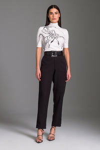 Blusa Ajustada Gola Alta