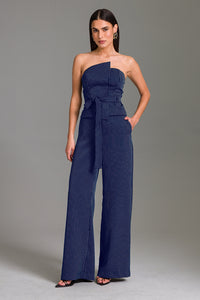 Calça Wide Risca De Giz
