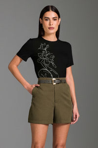 T-shirt Ajustada Bright Flowers