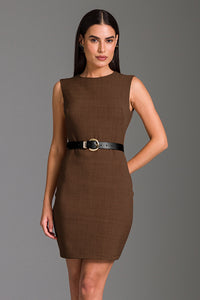 Vestido Curto Liso Com Pences