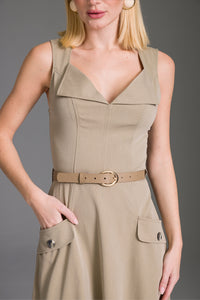 Vestido Super Midi Liso Godê