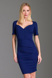 Vestido Curto Liso Decote Princesa