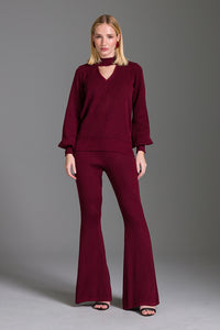 Calça Flare Acetinada Chca12-a