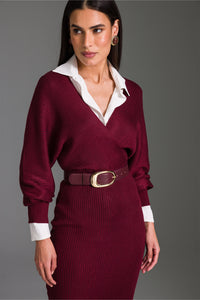 Vestido Super Midi Decote Transpassado Chve14 - A