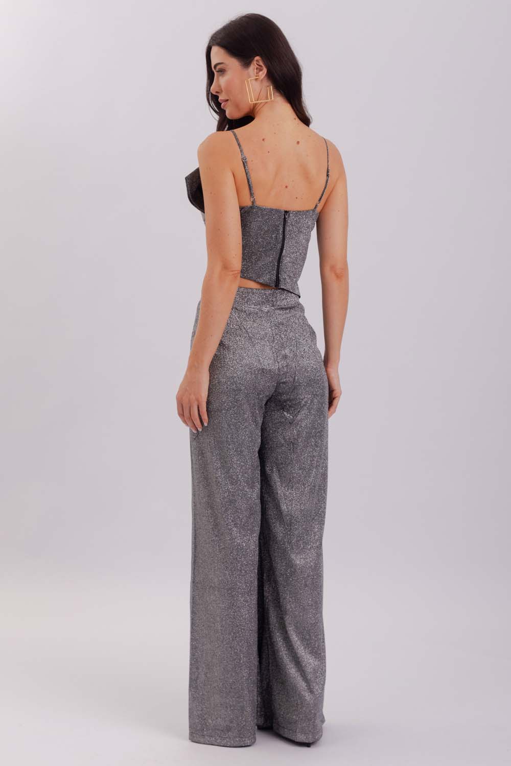 Calça Wide Com Brilho