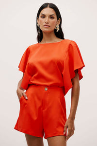Blusa Cropped Lisa Com Babado