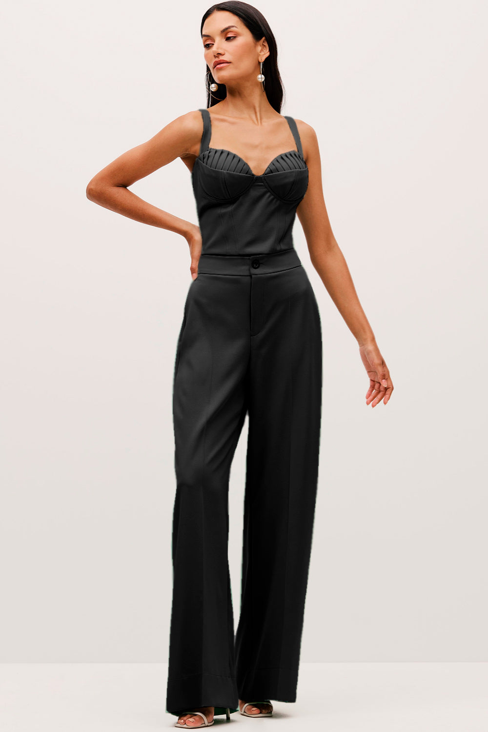 Blusa Estruturada Lisa Com Alças