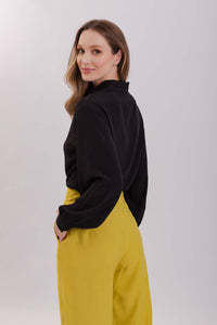 Calça Wide Lisa Com Passante Forrado