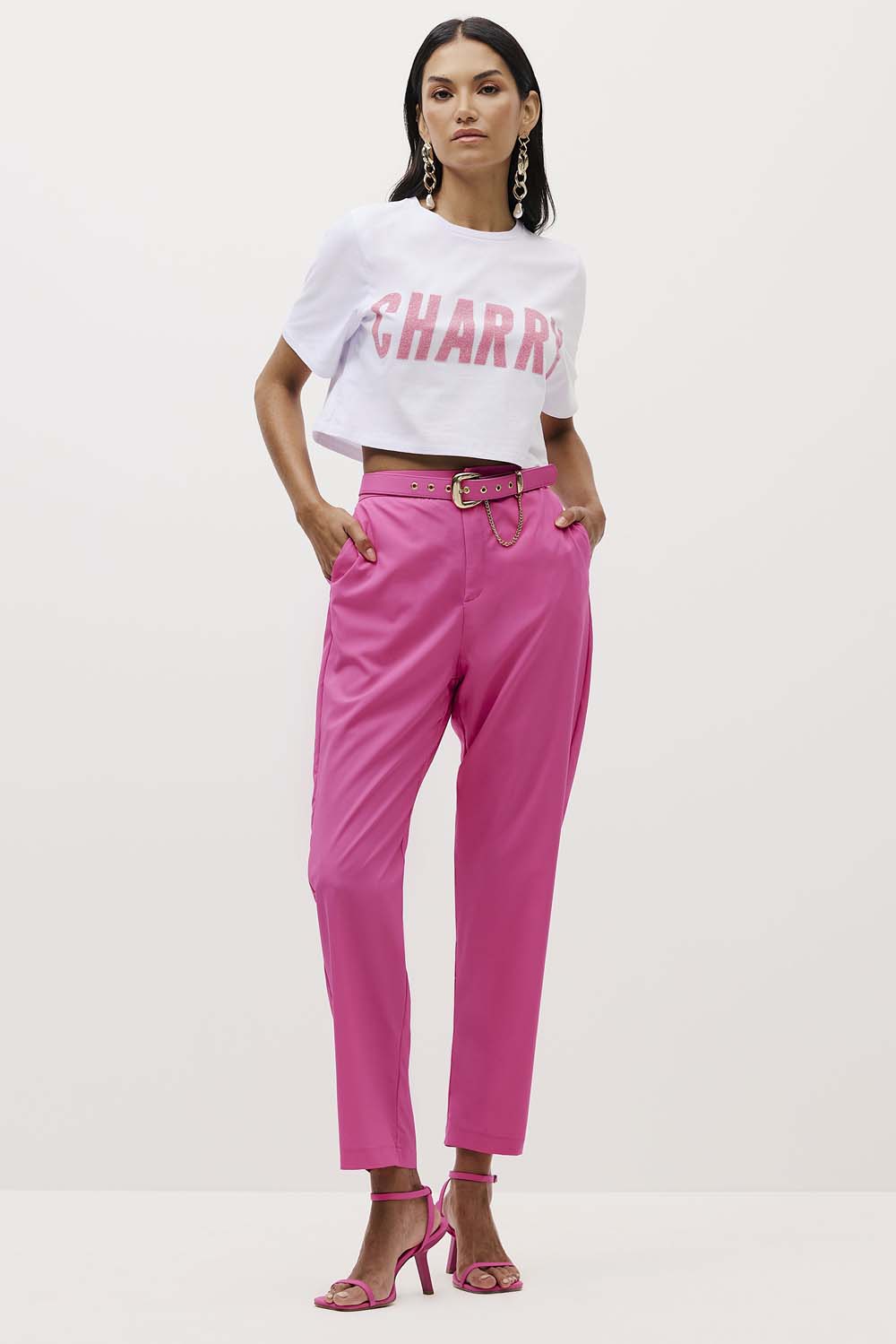 T-shirt Cropped Charry Glitter