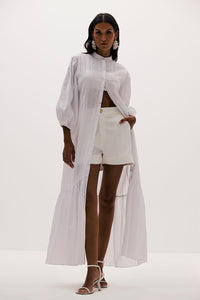 Vestido Longo Liso Com Faixa