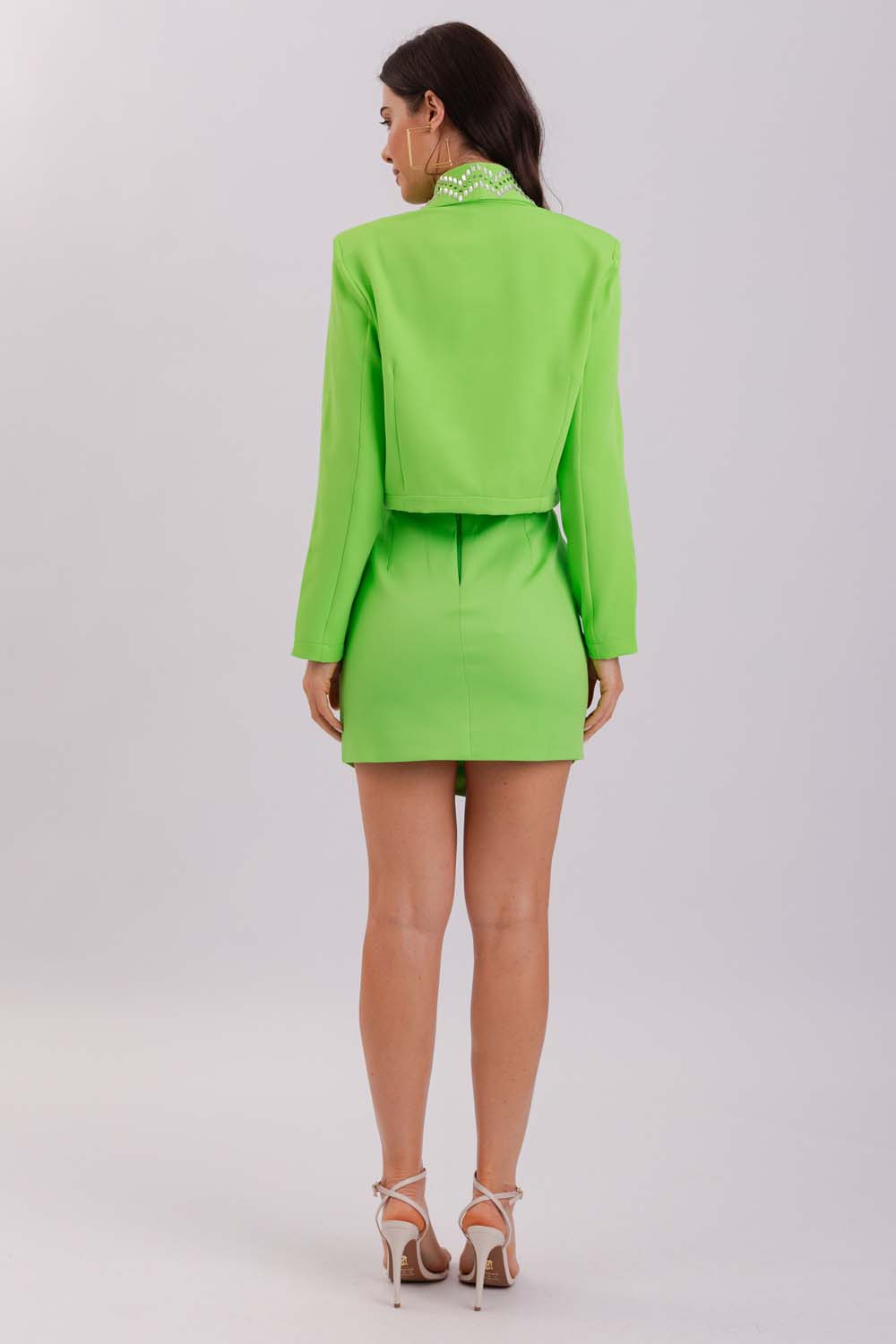 Blazer Liso Com Ombreiras