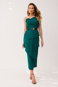 Blusa Estruturada Lisa Com Pregas