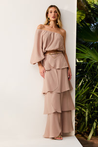 Blusa Balonê Lisa Ombro Único