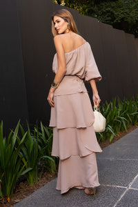Blusa Balonê Lisa Ombro Único