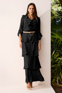Blusa Reta Lisa Com Decote V