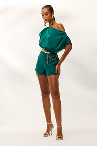 Blusa Ampla Lisa Com Decote Canoa