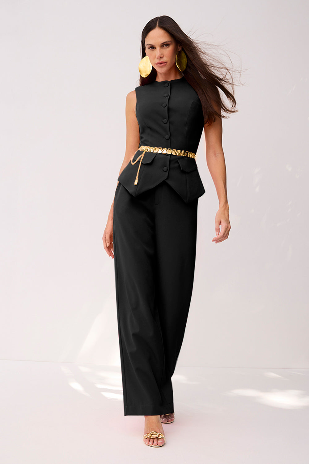 Blusa Alfaiataria Lisa Alongada