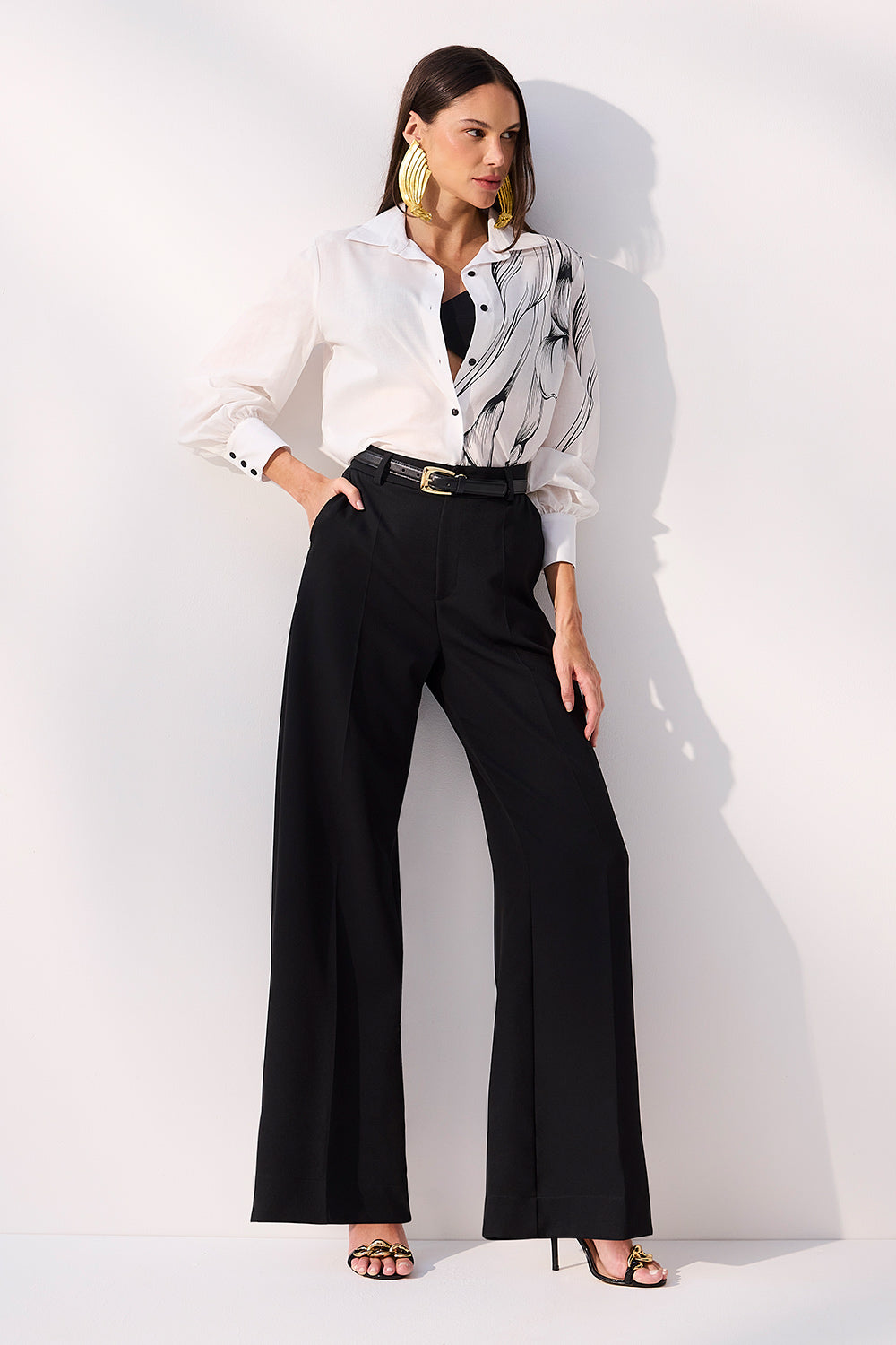 Camisa Com Silky Floral