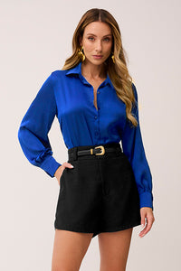 Camisa Clássica Lisa Acetinada