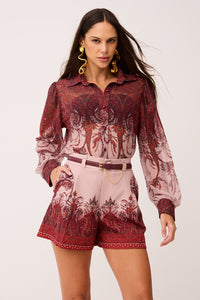 Short Cintura Alta Estampado