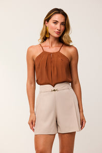 Short Liso Com Mini Bridão