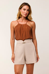 Short Liso Com Mini Bridão