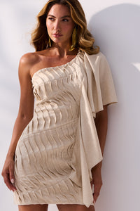 Vestido Curto Liso Com Babado