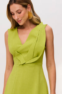 Vestido Super Midi Liso Copo De Leite
