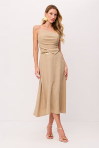 Vestido Super Midi Liso Godê