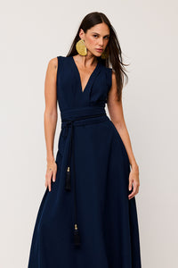 Vestido Longo Liso Godê
