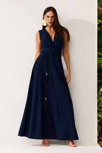 Vestido Longo Liso Godê
