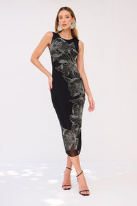 Vestido Super Midi Liso Com Termocolante