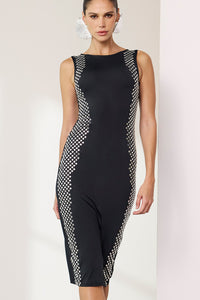 Vestido Midi Liso Com Termocolante