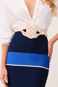 Cinto Macramê Acetinado Com Tassel