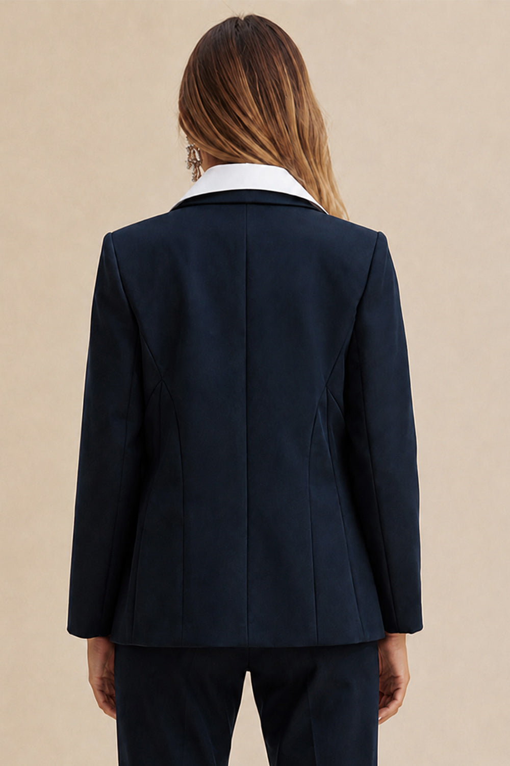 Blazer Alfaiataria Liso Com Abotoamento Duplo