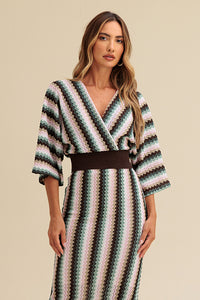 Blusa Transpassada Missoni Com Barra Na Cintura