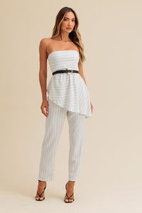 Blusa Listrada Com Recortes